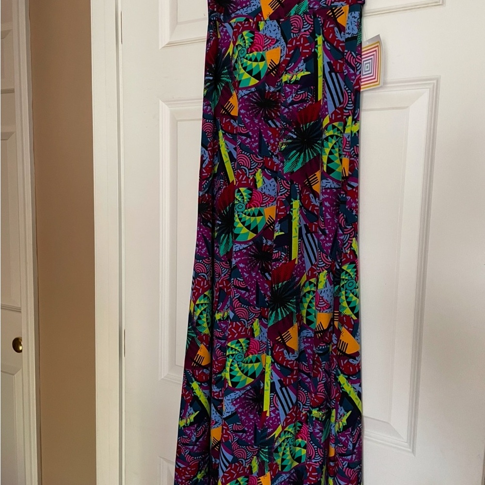 LuLaRoe Purple Blue Maxi A-line Skirt Resort Wear